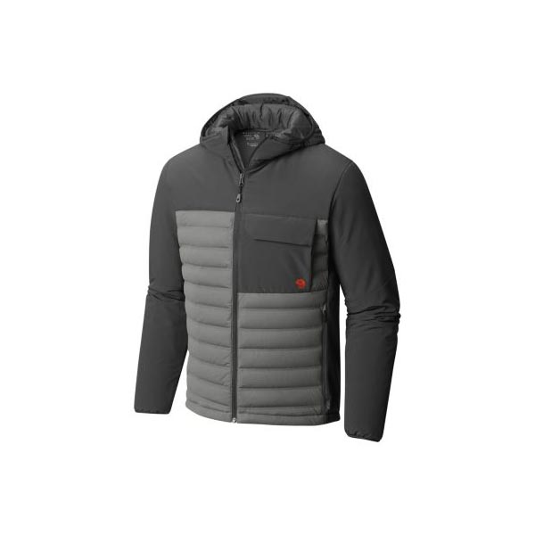 Men Mountain Hardwear StretchDown™ HD Hooded Jacket Manta Grey, Shark Outlet Online