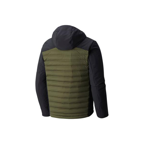 Men Mountain Hardwear StretchDown™ HD Hooded Jacket Surplus Green, Black Outlet Online
