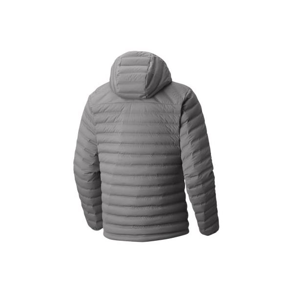 Men Mountain Hardwear StretchDown™ Hooded Jacket Manta Grey Outlet Online