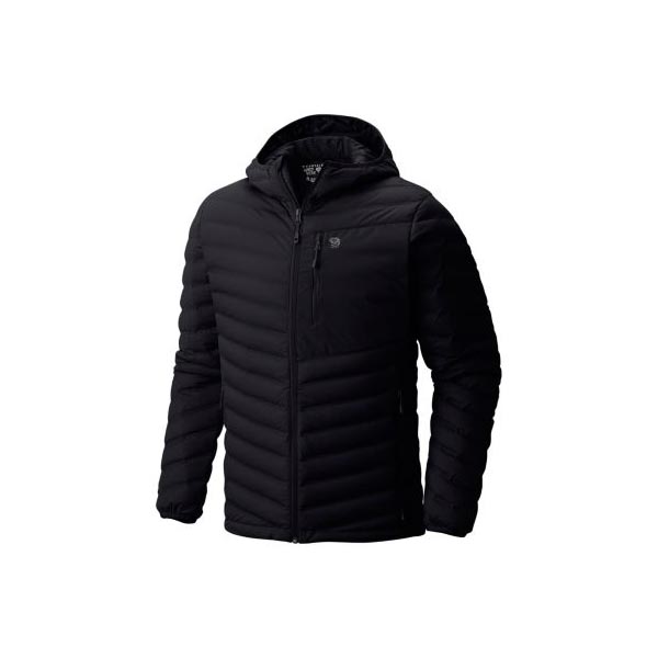 Men Mountain Hardwear StretchDown™ Hooded Jacket Black Outlet Online