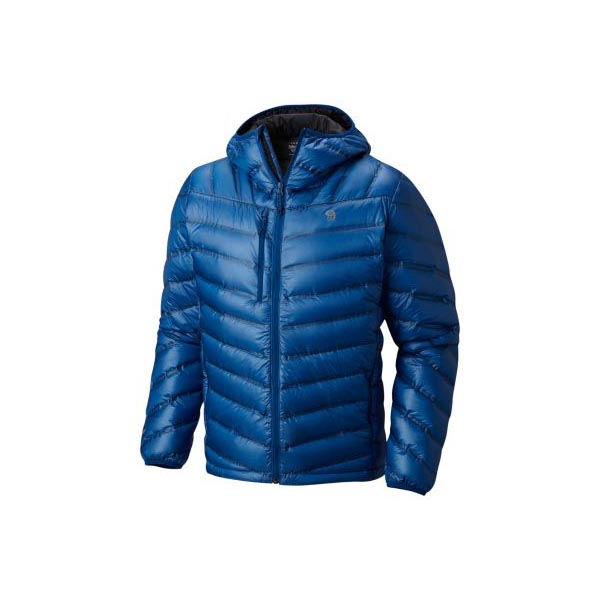 Men Mountain Hardwear StretchDown™ RS Hooded Jacket Nightfall Blue Outlet Online