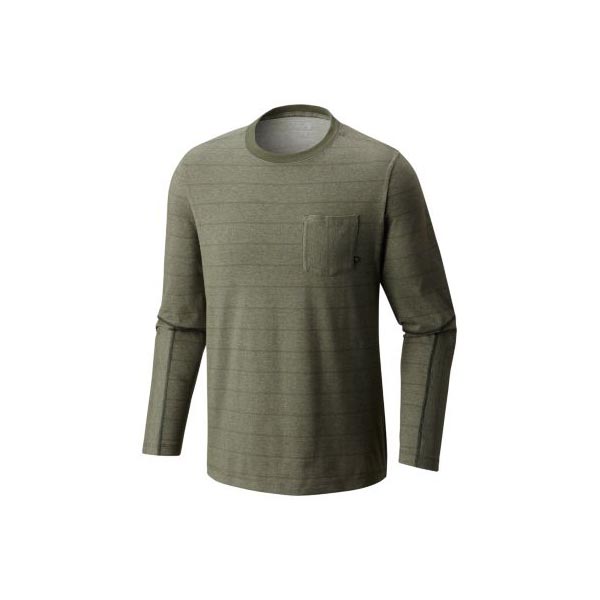 Men Mountain Hardwear ADL™ Long Sleeve Pocket T Surplus Green Outlet Online