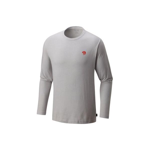 Men Mountain Hardwear MHW Logo Graphic Long Sleeve T Heather Grey Ice Outlet Online