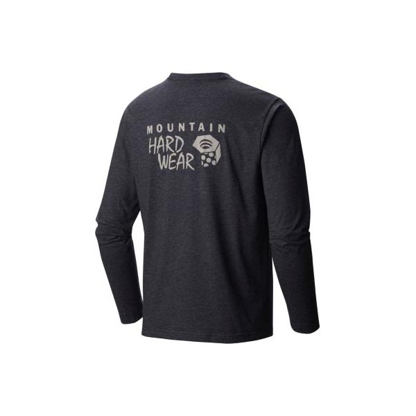 Men Mountain Hardwear MHW Logo Graphic Long Sleeve T Heather Black, Grey Outlet Online