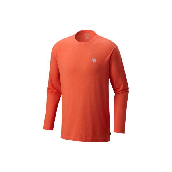 Men Mountain Hardwear MHW Logo Graphic Long Sleeve T Heather State Orange Outlet Online