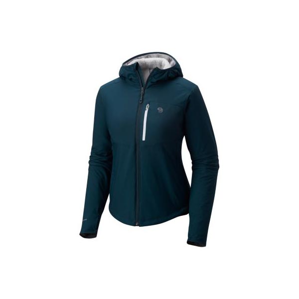 Women Mountain Hardwear Skypoint™ Hooded Jacket Blue Spruce Outlet Online