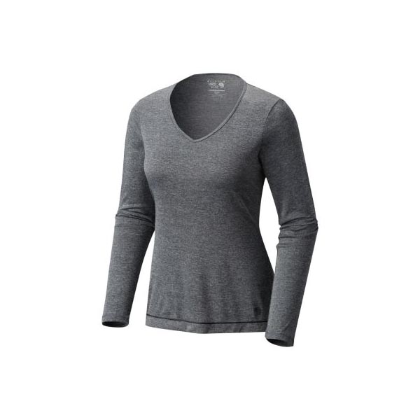 Women Mountain Hardwear Wicked™ Printed Long Sleeve T Heather Black Outlet Online