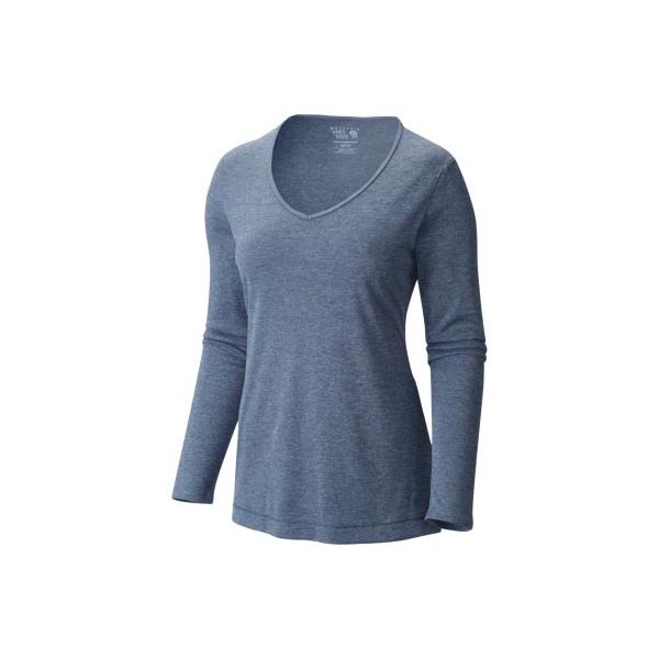 Women Mountain Hardwear Wicked™ Printed Long Sleeve T Heather Zinc Outlet Online